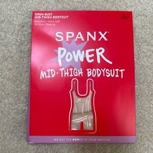 SPANX Power Open Bust Mid-Thigh Bodysuit